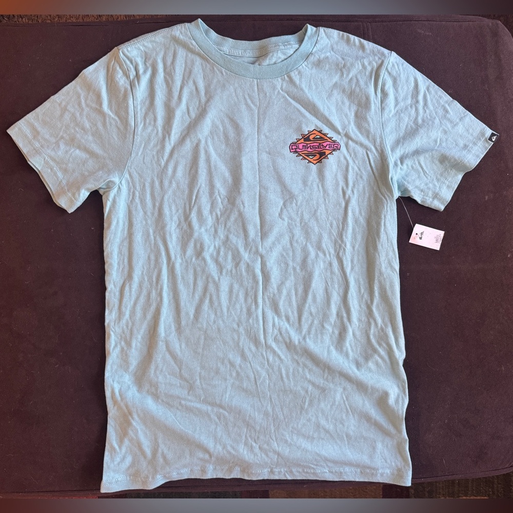 NWT Quiksilver Youth Blue Graphic Surf Tee